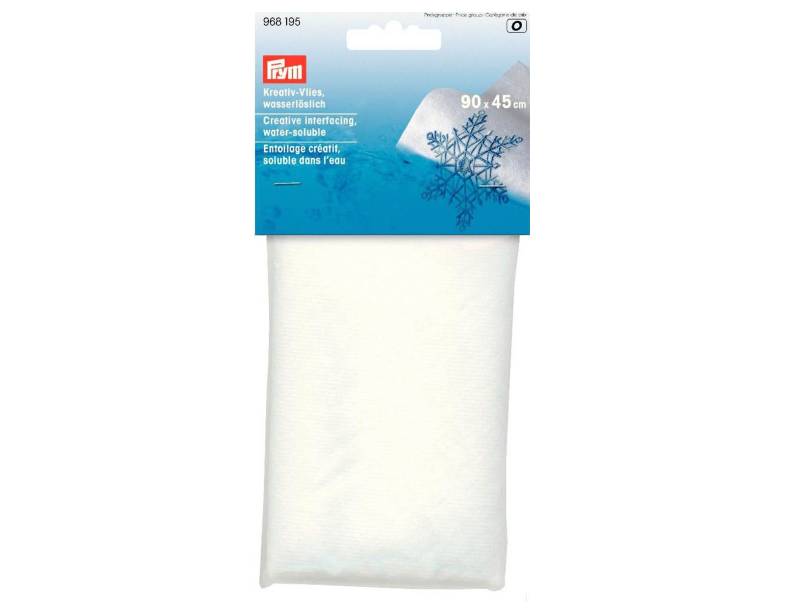 Prym Kreativ-Vlies wasserlöslich 90 x 45 cm weiss St