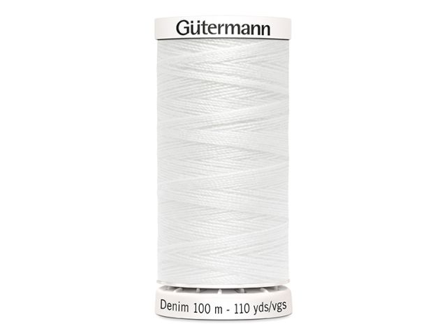 Gütermann Denim 100 m Jeansfaden Weiß 1016