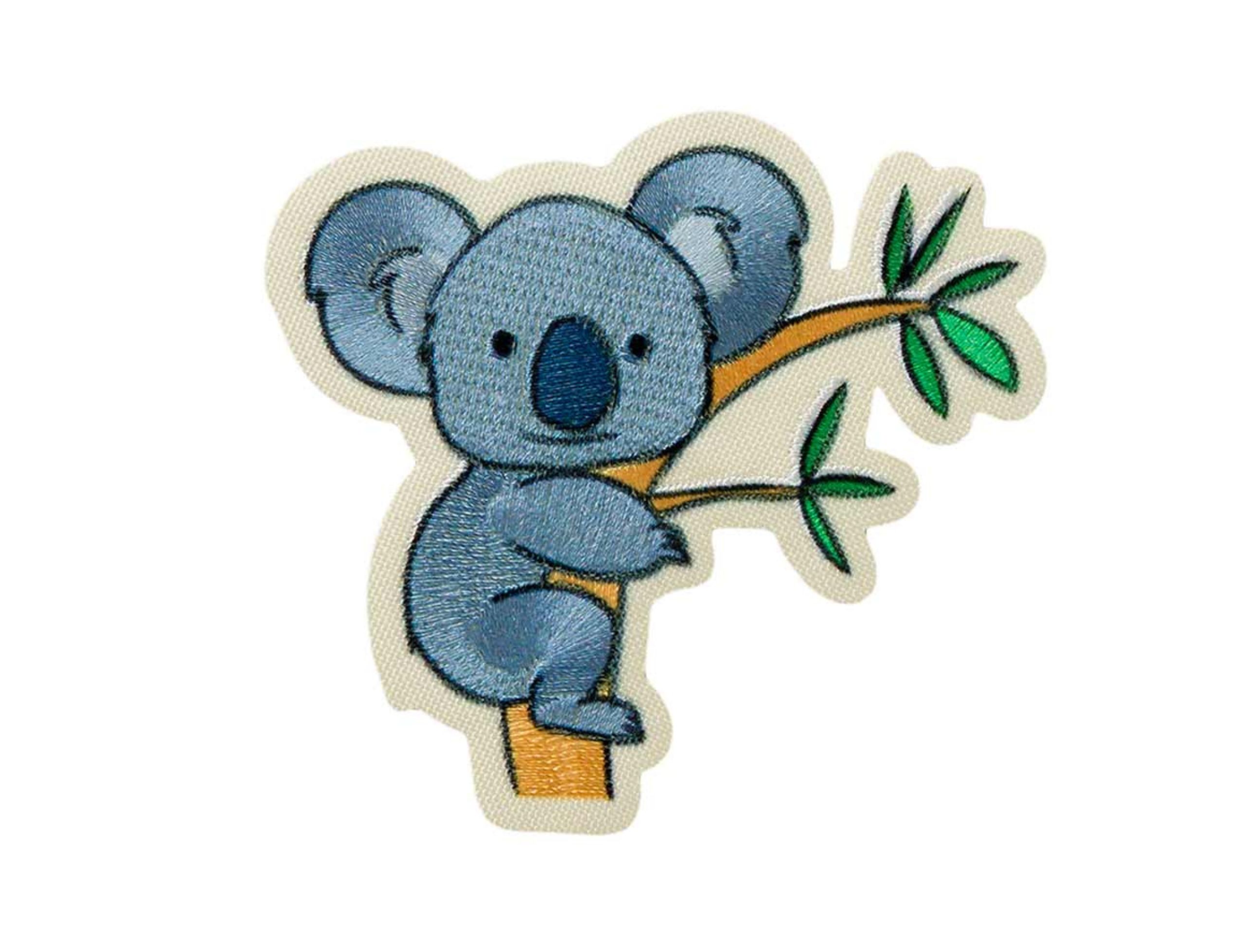 Koala Blau Bügelbild/Applikation Monoquick Recycl-Patch