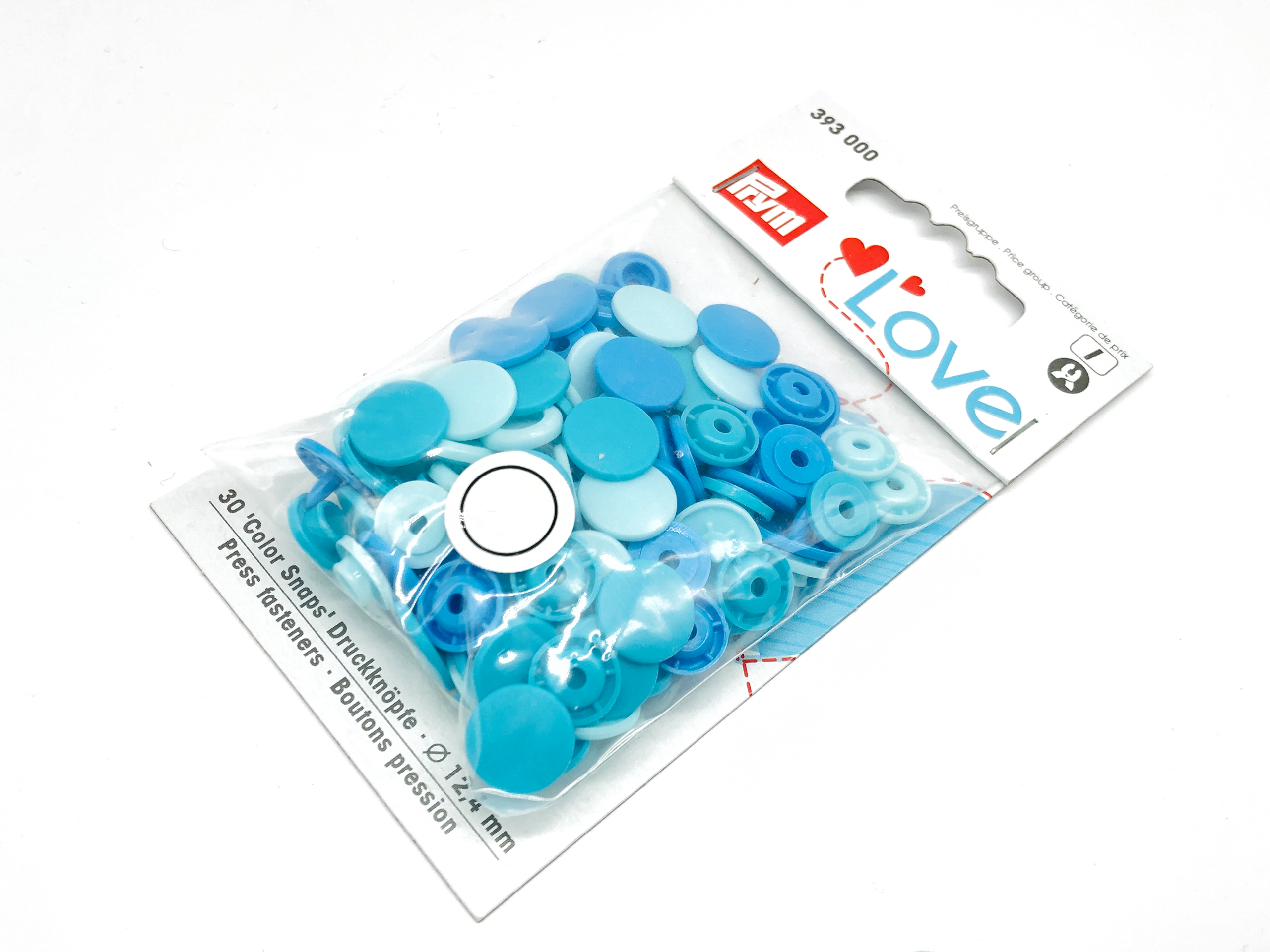 Prym Druckknöpfe Color Snaps Set Blau/Mint/Türkis 30 St