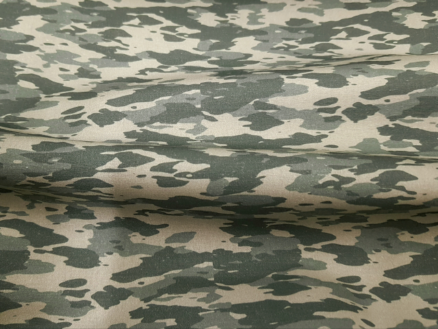 Baumwollstoff Camouflage Khaki