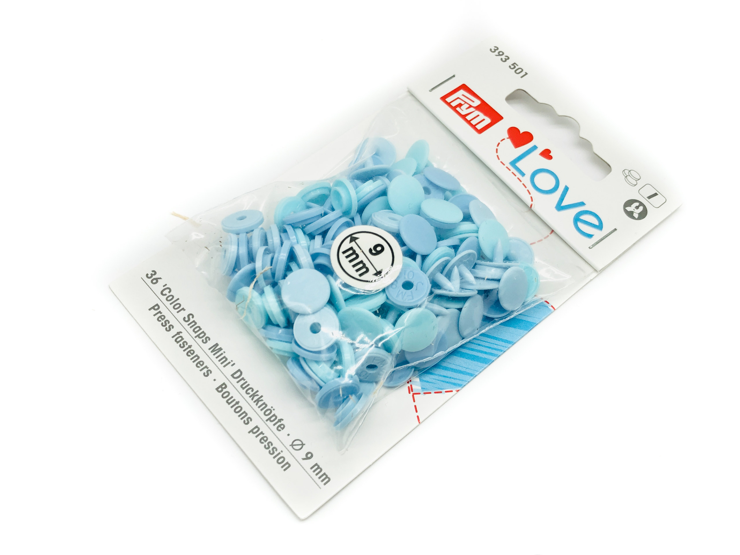 Prym Love Druckknöpfe Color Snaps Mini 9 mm Pastellmint/Hellblau