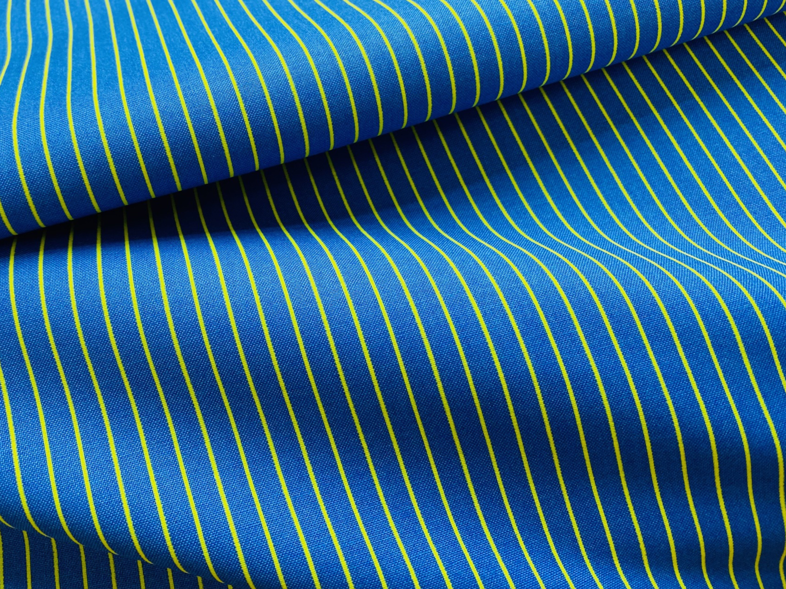 Baumwollstoff Tiny Stripes Kobalt Blau Tula Pink Streifen
