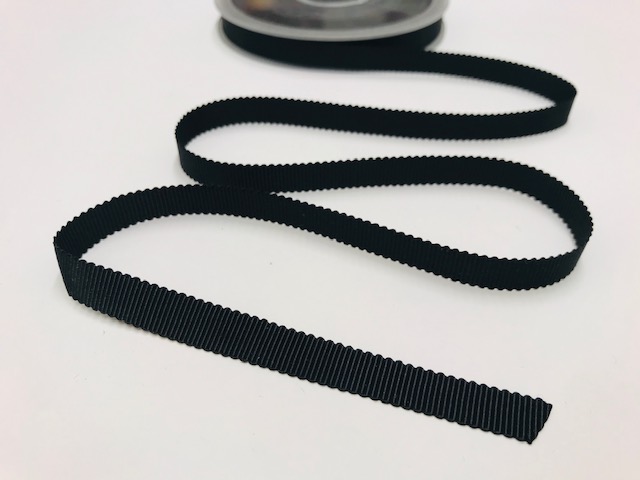Ripsband 10 mm Schwarz 014