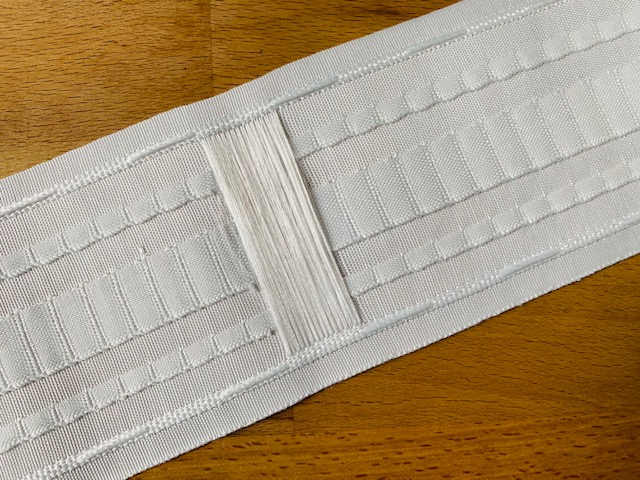 Falten-Gardinenband 85 mm breit Naturweiß Multi
