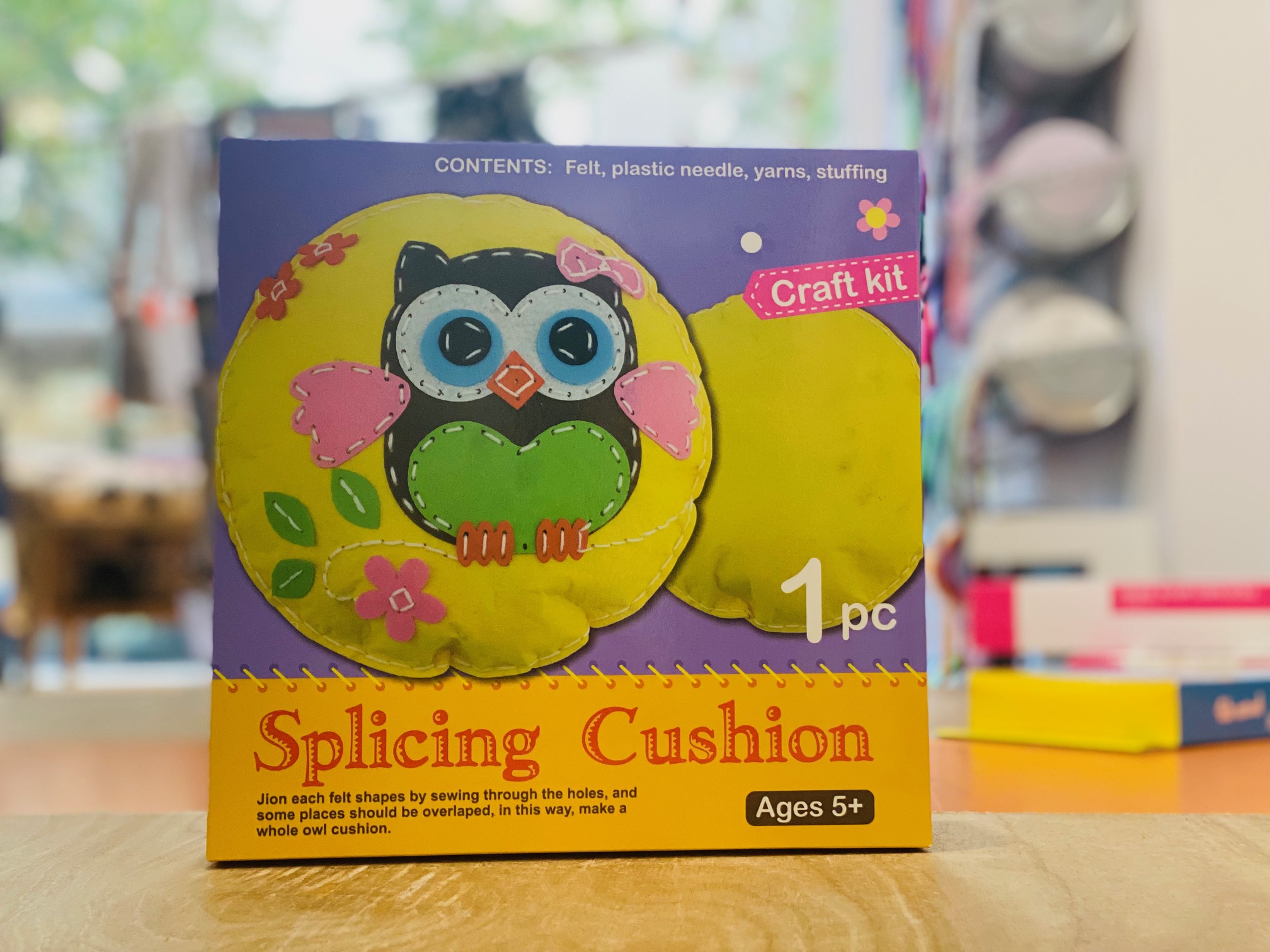 Kinder-Nähset Splicing Cushion Kissen mit Eule Ab 5 Jahre