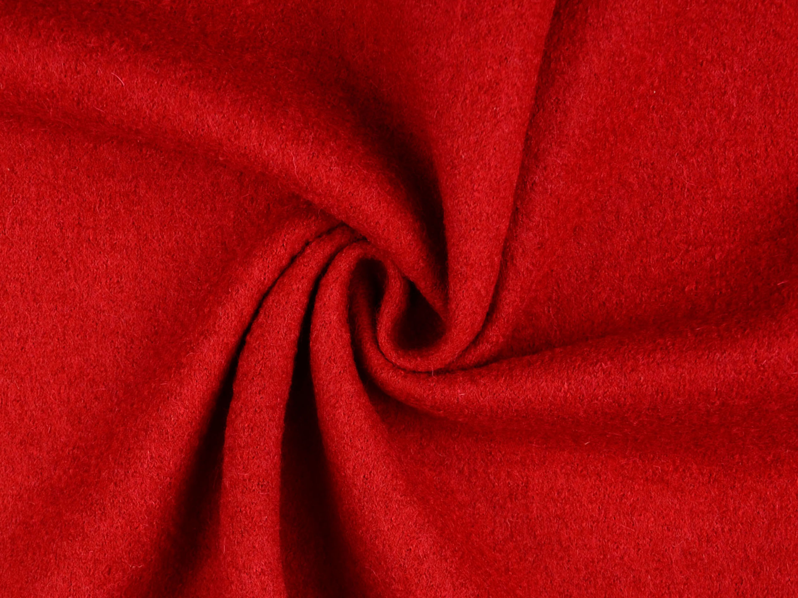 Walkstoff Uni Rot reine Wolle