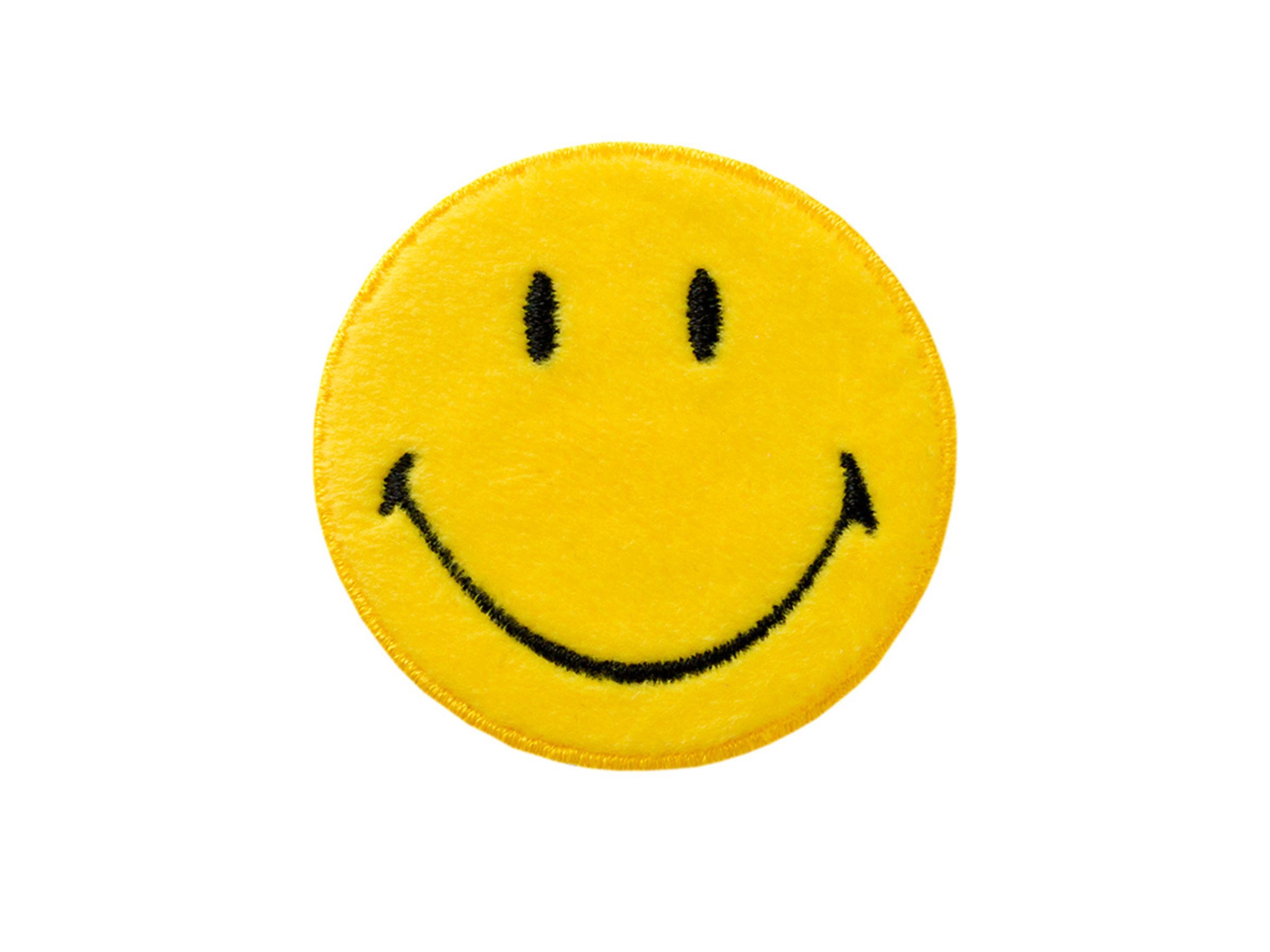 Emojis Smiley c World Bügel-Applikation Monoquick