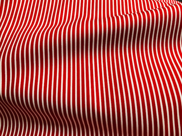 Baumwollstoff Streifen Rot Weiß VH 002