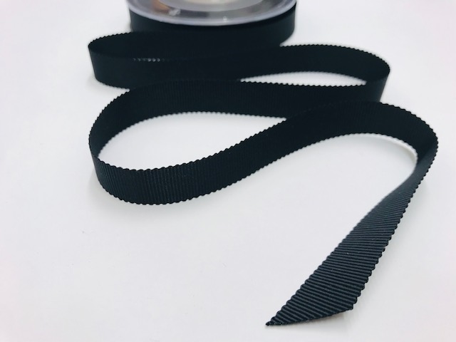 Ripsband 16 mm Schwarz 014