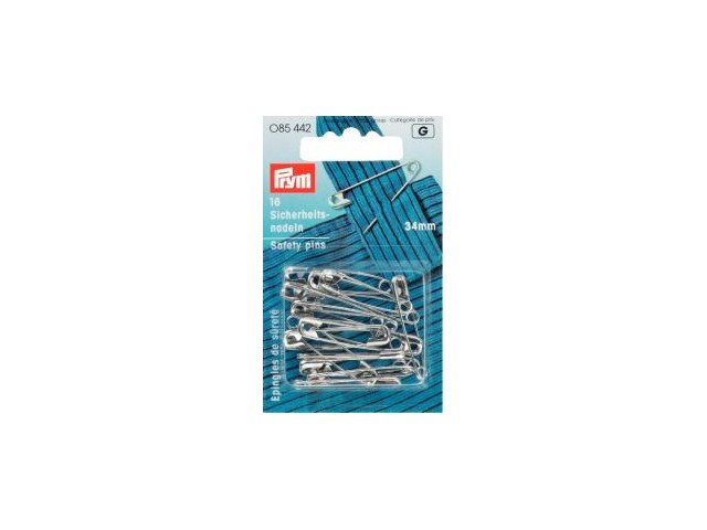 Prym Sicherheitsnadeln 34 mm silberfarbig 16 St