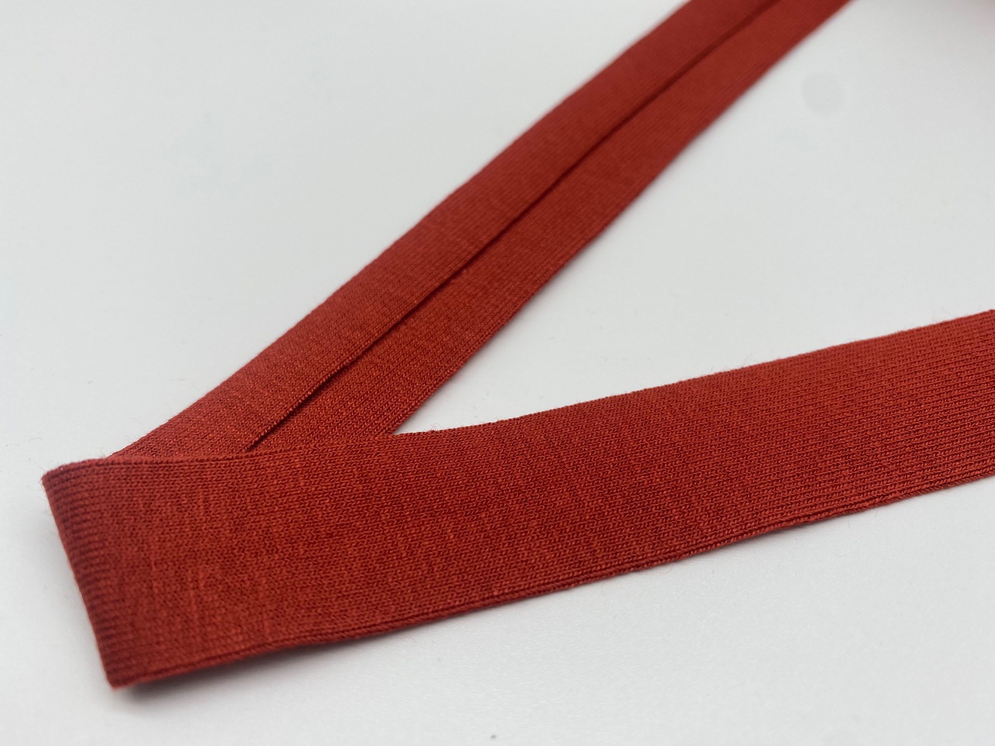 Jersey Schrägband Viskose Rostbraun 20 mm elastisch 48