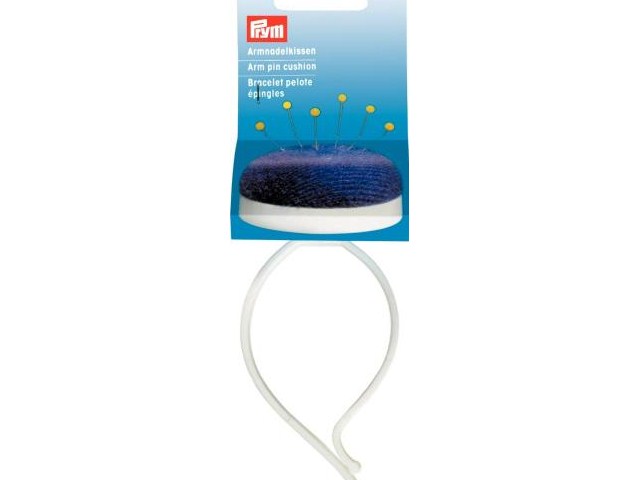 Prym Armnadelkissen mit Spange pflaumenblau/weiss