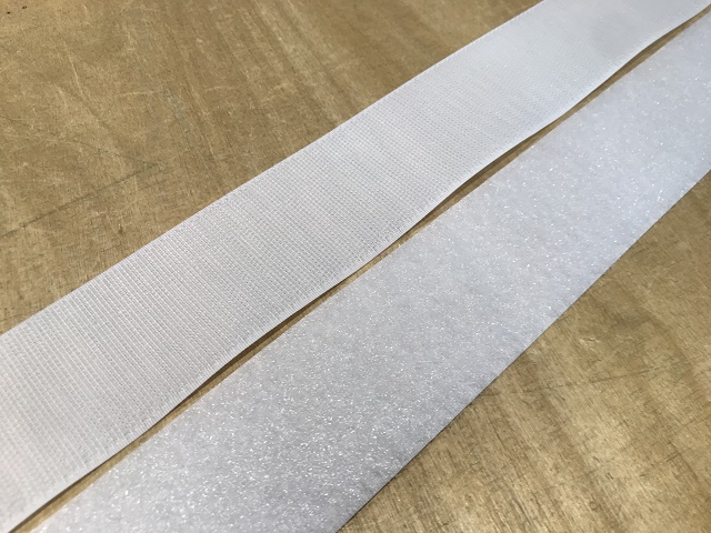 Klettverschluss zum Aufnähen Weiß 50 mm breit