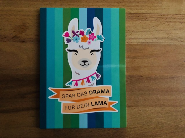 Postkarte Spar das Drama für Dein Lama