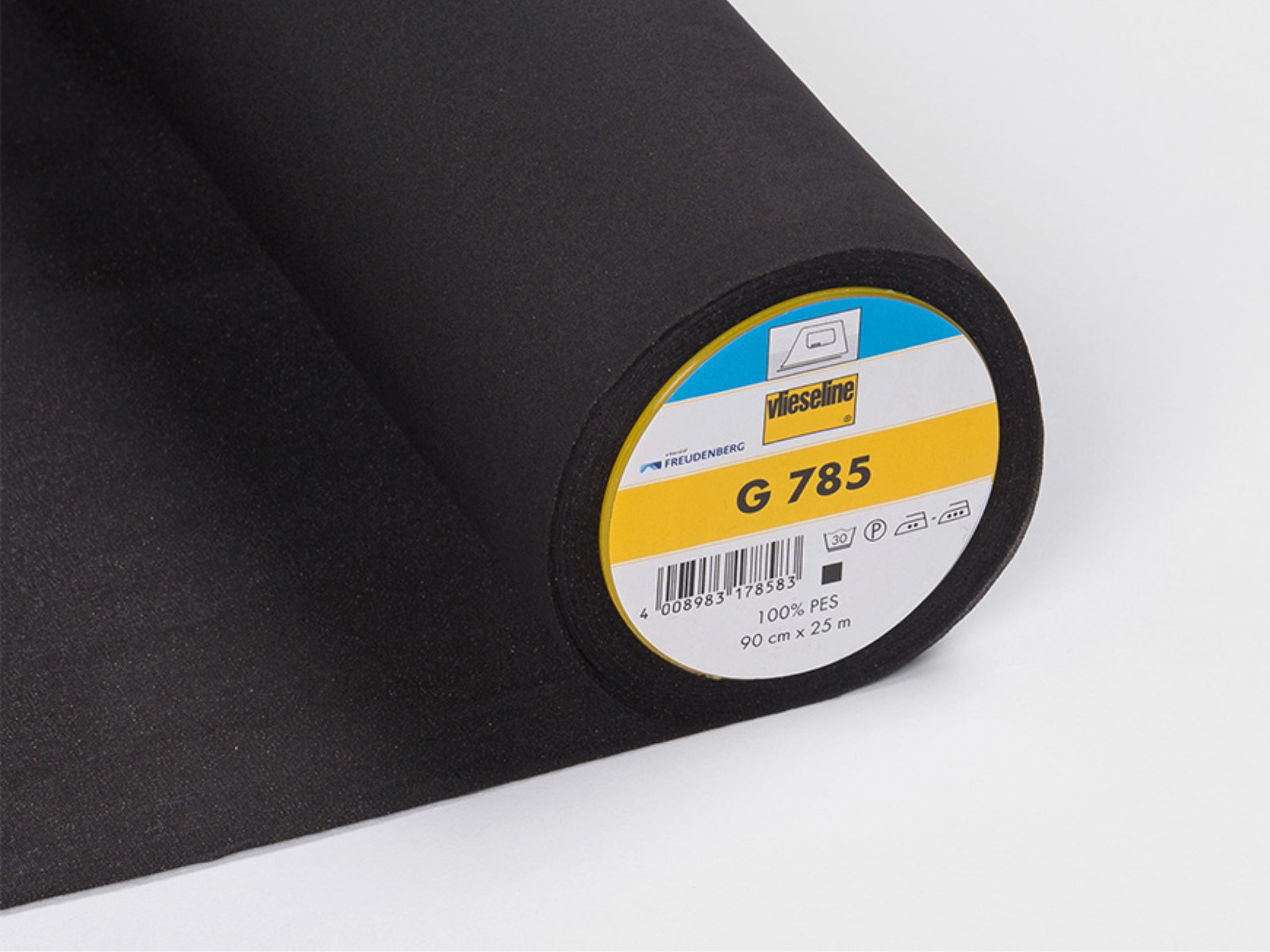 G785 Gewebeeinlage Schwarz 90 cm Querelastisch