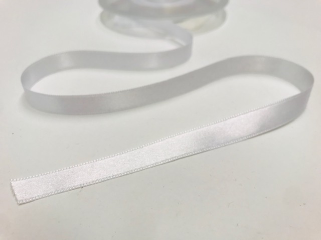 Satinband 10 mm Weiß 01
