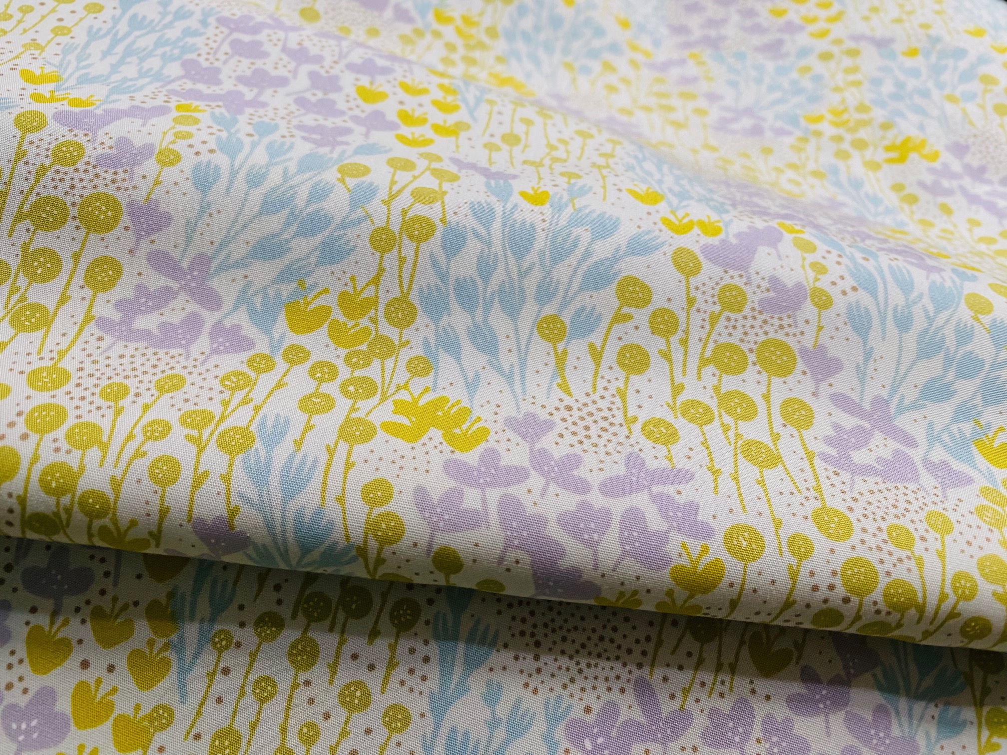 wollstoff Wiesenblumen Pastell Fresh Linen Art Gallery Fabrics