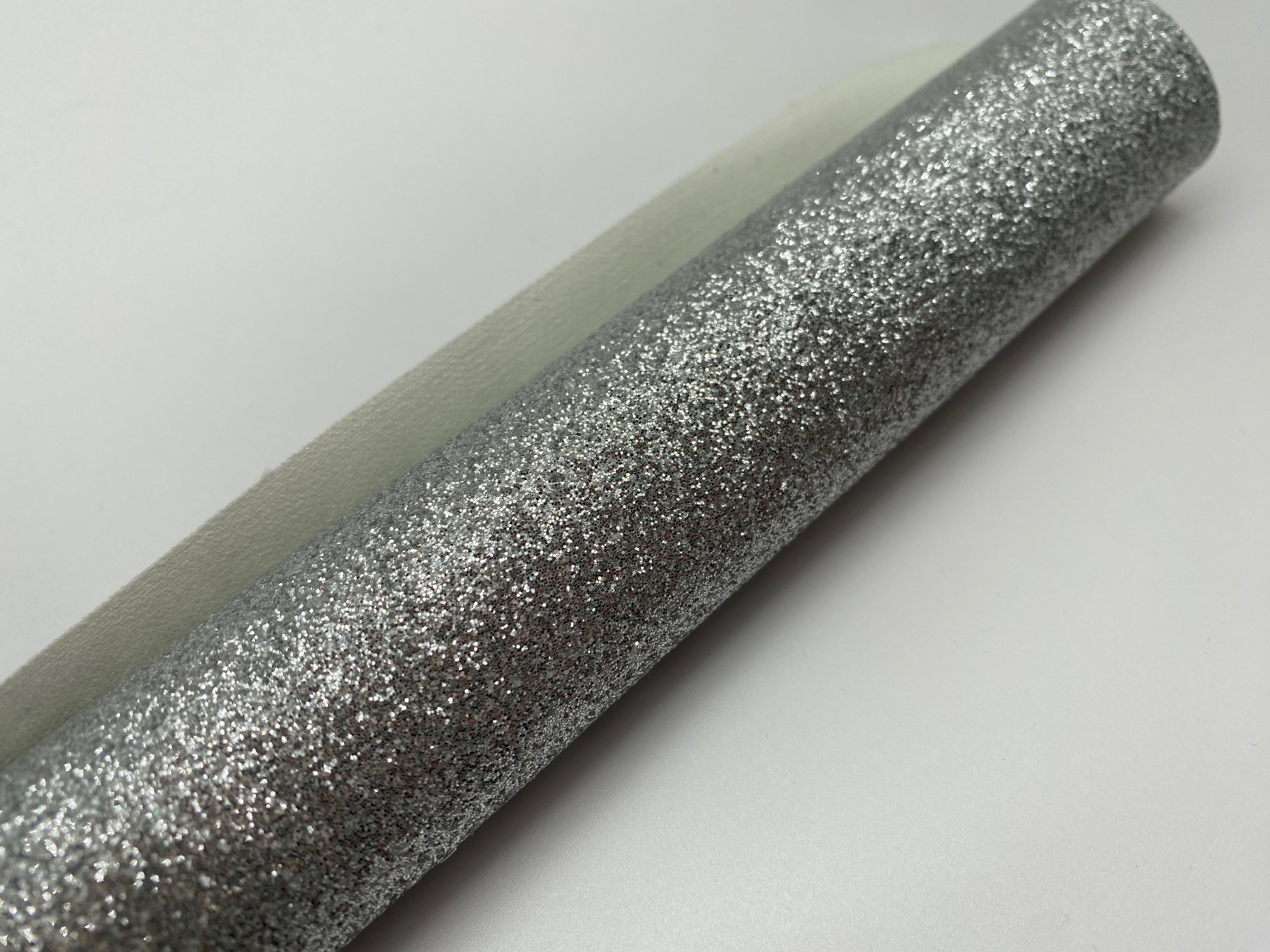 Glitzer Material Silber 50 x 70 cm Stück