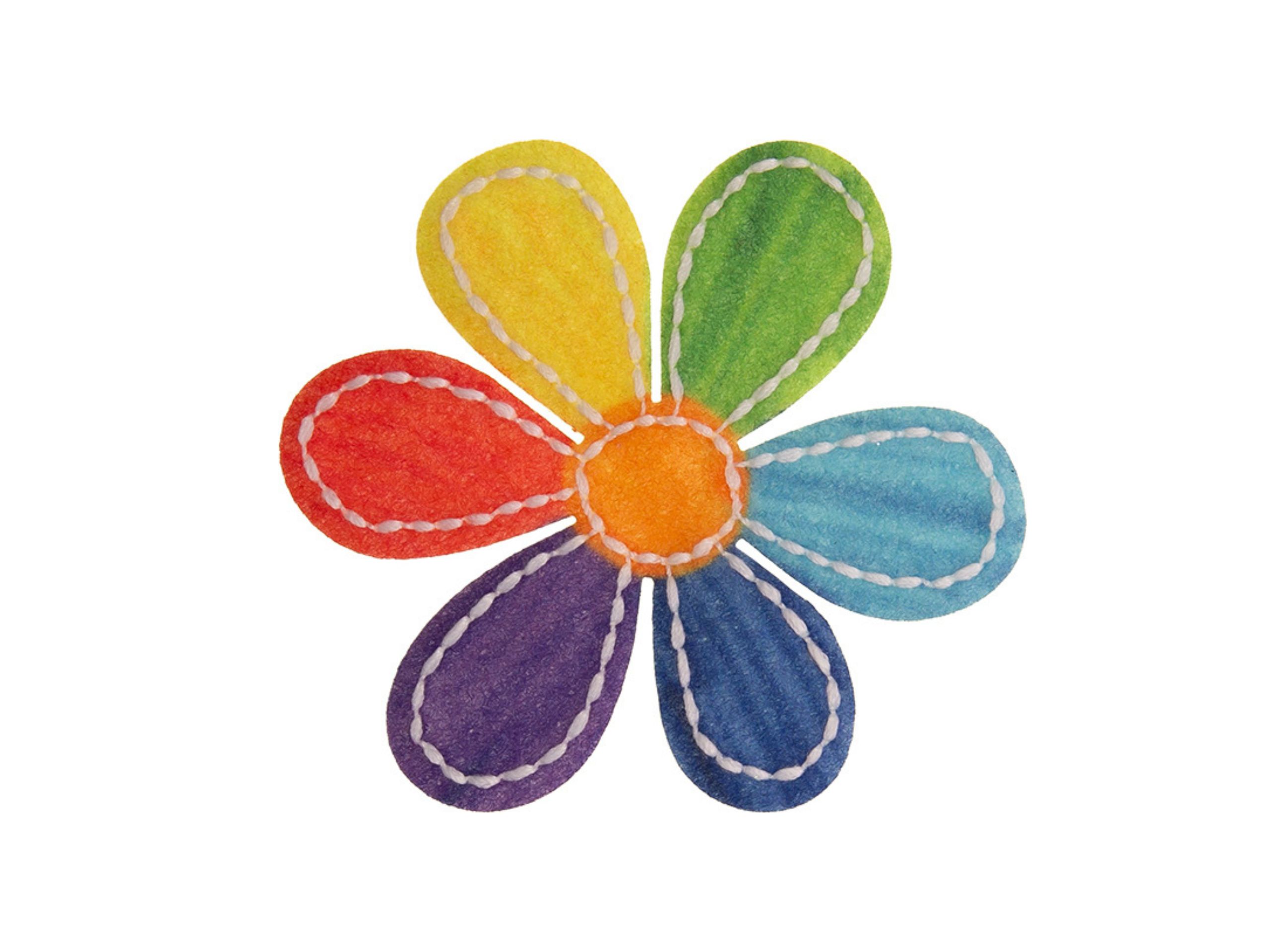 Regenbogenblüte Bügel-Applikation VENO